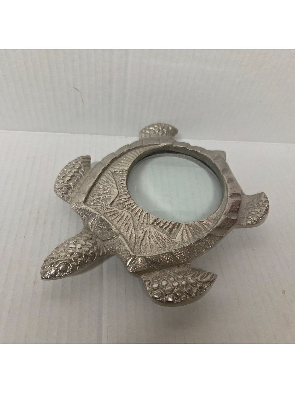 Silver-tone Decorative Magnifier Turtle